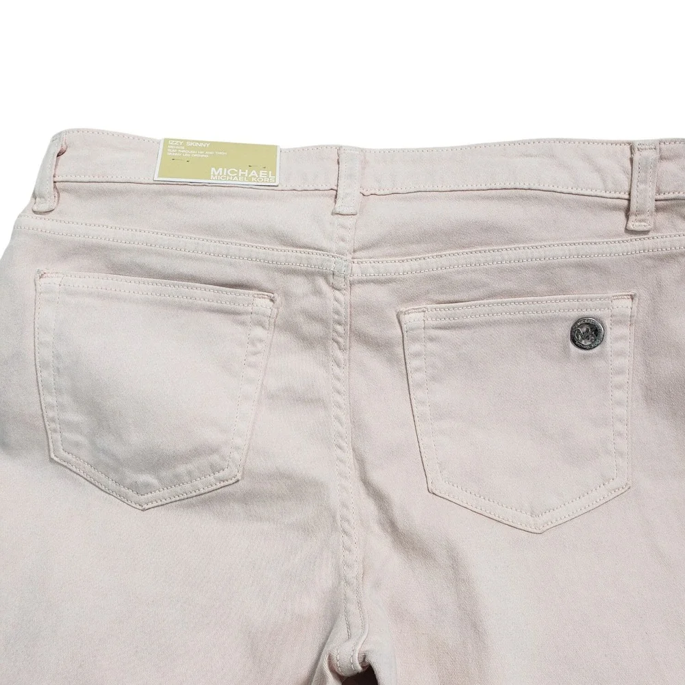Michael Kors Women Izzy Skinny Jeans Size 10 Pink Mid-Rise QS09AD894L‎